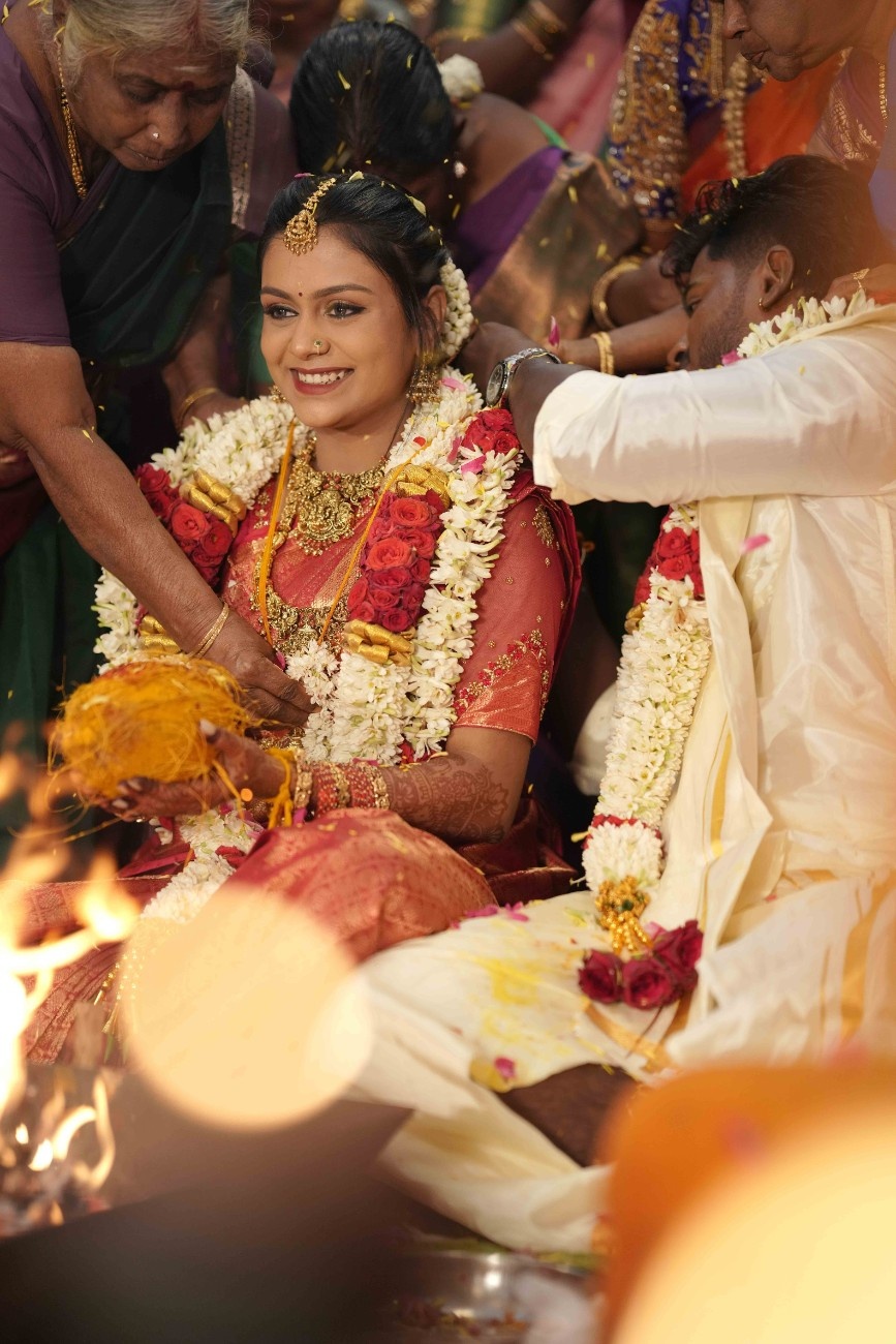 Traditional Tamil wedding ceremony photography in Chennai - Candid moments captured by Image Paradise